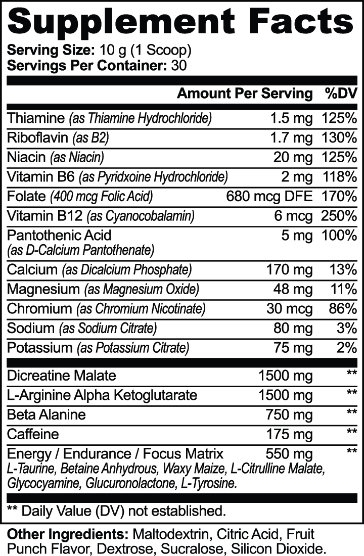 Nitric Shock Pre-Workout - Fruit Punch